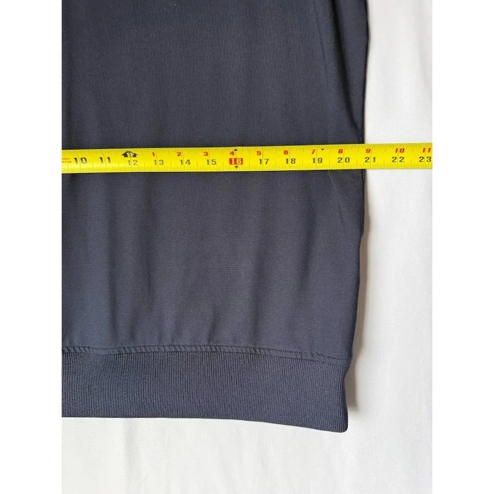 FootJoy Golf Pullover‎ Men M Blue 1/4 Zip Performance Stretch Logo Terra Cotta